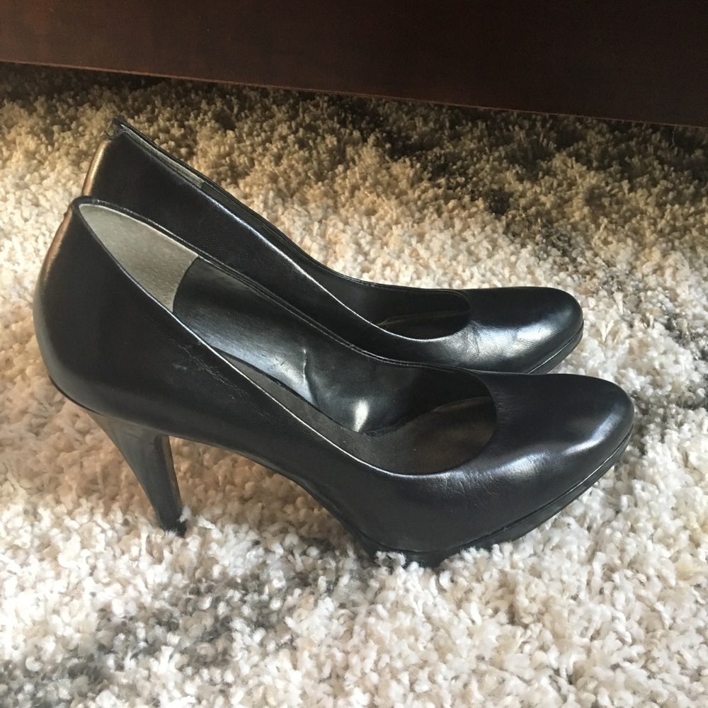 Nine West Leather Platform Pumps